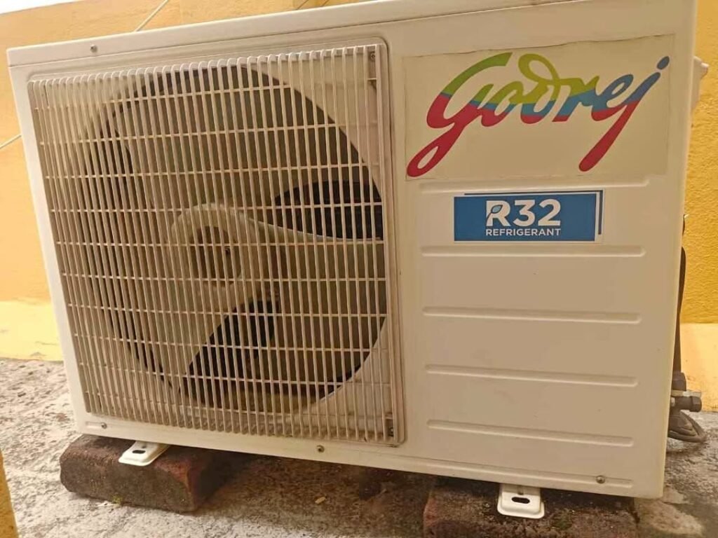 Outdoor unit of Godrej split system inverter AC