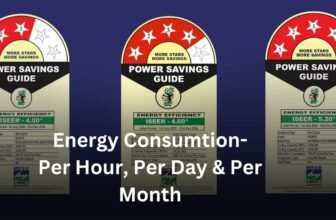 Power consumption difference of a 1.5 ton inverter AC with 3-star, 4-star, and 5-star ratings based on energy usage per hour and per month