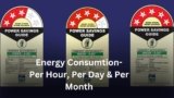 Power consumption difference of 1.5 ton inverter ac 3 star and 4 star and 5 star